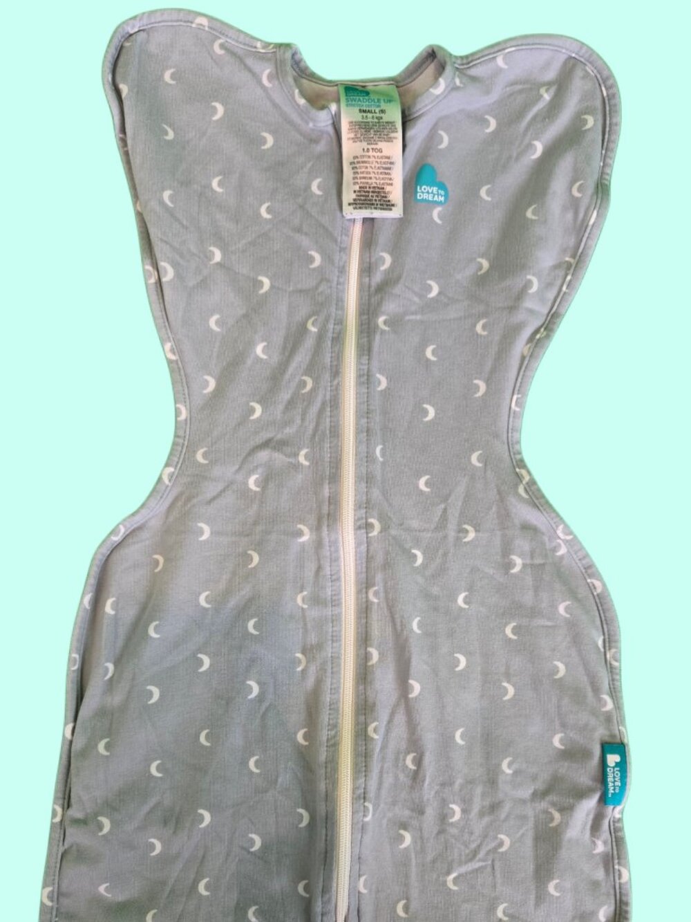 Love To Dream Swaddle Up Original – gris clair à motifs de lunes